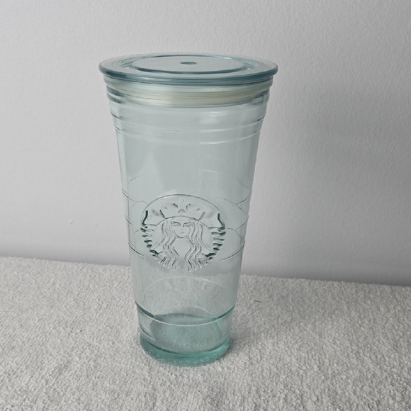 Starbucks Other - Starbucks Aqua Glass Tumbler